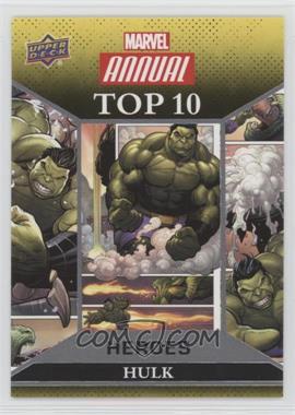 2016 Upper Deck Marvel Annual - Top 10 Heroes #TH-1 - Hulk