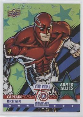 2016 Upper Deck Marvel Captain America 75th Anniversary - Armed Allies - Rainbow Foil #AA-19 - Captain Britain