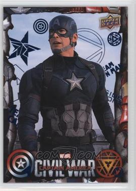 2016 Upper Deck Marvel Captain America: Civil War - [Base] - Blue Foil #52 - Captain America reaches the rooftop…