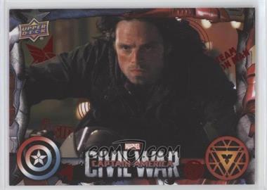 2016 Upper Deck Marvel Captain America: Civil War - [Base] - Red Foil #53 - Bucky steals a motorcycle to put… /100 [EX to NM]