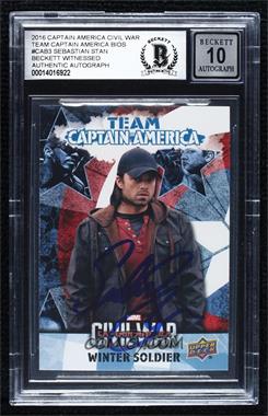 2016 Upper Deck Marvel Captain America: Civil War - Team Bio Captain America #CAB3 - Winter Soldier [BAS BGS Authentic]