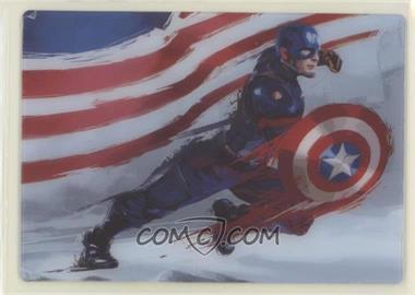 2016 Upper Deck Marvel Captain America: Civil War - Vinyl Sticker #2 - Captain America [EX to NM]