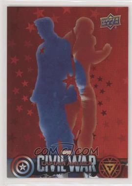 2016 Upper Deck Marvel Captain America: Civil War Retail - [Base] - Red Foil #CW49 - Captain America and Iron Man