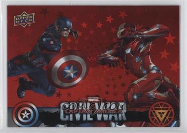 2016 Upper Deck Marvel Captain America: Civil War Retail - [Base] - Red Foil #CW50 - Captain America, Iron Man