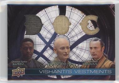 2016 Upper Deck Marvel Doctor Strange - Vishanti's Vestments Triple #VVT-AKB - Chiwetel Ejiofor as Mordo, Tilda Swinton as The Ancient One, Mads Mikkelsen as Kaecilius