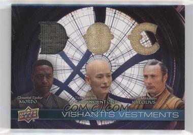 2016 Upper Deck Marvel Doctor Strange - Vishanti's Vestments Triple #VVT-AKB - Chiwetel Ejiofor as Mordo, Tilda Swinton as The Ancient One, Mads Mikkelsen as Kaecilius