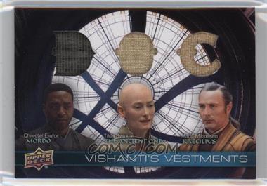 2016 Upper Deck Marvel Doctor Strange - Vishanti's Vestments Triple #VVT-AKB - Chiwetel Ejiofor as Mordo, Tilda Swinton as The Ancient One, Mads Mikkelsen as Kaecilius