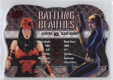 2016 Upper Deck Marvel Gems - Battling Beauties #BB-13 - Elektra vs. Black Widow