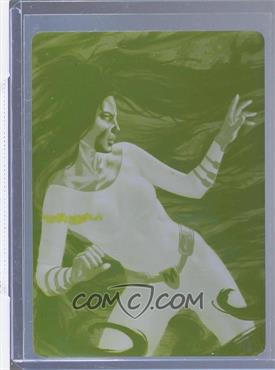 2016 Upper Deck Marvel Masterpieces - [Base] - Printing Plates Yellow #11 - Medusa /1