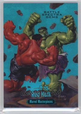 2016 Upper Deck Marvel Masterpieces - Battle Spectra - Gems #BS-15 - Hulk vs. Red Hulk /99