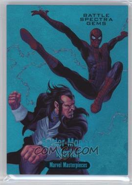 2016 Upper Deck Marvel Masterpieces - Battle Spectra - Gems #BS-4 - Spider-Man vs. Morlun /99