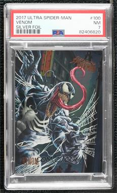 2017 Fleer Ultra Marvel Spider-Man - [Base] - Silver Foil #100 - Venom by Juan Carlos Ruiz Burgos [PSA 7 NM]