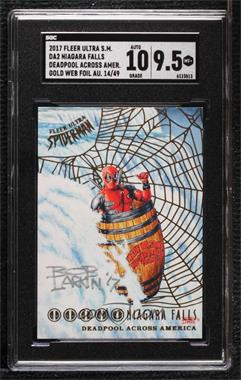 2017 Fleer Ultra Marvel Spider-Man - Deadpool Across America - Gold Web Foil Autographs #DA2 - Bob Larkin /49 [SGC 9.5 Mint+]