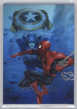 2017 Fleer Ultra Marvel Spider-Man - Holoblast Holograms #HH16 - Spider-Man/Captain America