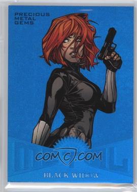 2017 Fleer Ultra Marvel Spider-Man - Marvel Metal - Precious Metal Gems Blue #MM11 - Black Widow /49