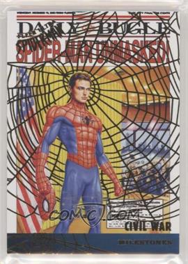 2017 Fleer Ultra Marvel Spider-Man - Milestones - Gold Web Foil Autographs #M-8 - Bob Larkin (Civil War) /49
