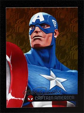 2017 Fleer Ultra Marvel Spider-Man - Royal Foil - Spider Pattern #GC17 - Captain America /99