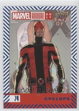 2017 Upper Deck Marvel Annual - [Base] - Blue Foil #74 - Cyclops