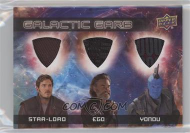 2017 Upper Deck Marvel Guardians of the Galaxy Volume 2 - Galactic Garb Triple #TM-15 - Star-Lord, Ego, Yondu