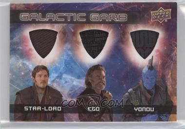 2017 Upper Deck Marvel Guardians of the Galaxy Volume 2 - Galactic Garb Triple #TM-15 - Star-Lord, Ego, Yondu