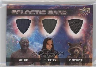 2017 Upper Deck Marvel Guardians of the Galaxy Volume 2 - Galactic Garb Triple #TM-6 - Drax, Mantis, Rocket