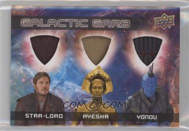 2017 Upper Deck Marvel Guardians of the Galaxy Volume 2 - Galactic Garb Triple #TM-8 - Star-Lord, Ayesha, Yondu