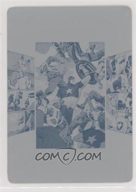 2018-19 Upper Deck Marvel Annual - Top 10 Heroes - Printing Plate Cyan #TH10 - Captain America /1