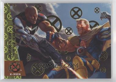 2018 Fleer Ultra Marvel X-Men - Greatest Battles - Gold #GB5 - Cable vs. Bishop /99
