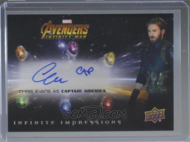 2018 Upper Deck Marvel Avengers Infinity War - Infinite Impressions Autographs - Inscriptions #II-CE - Chris Evans ("CAP")