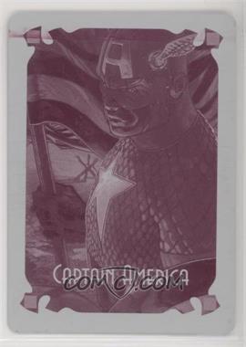 2018 Upper Deck Marvel Masterpieces - [Base] - Canvas Gallery Variant Printing Plate Magenta #97 - Canvas Gallery - Captain America /1