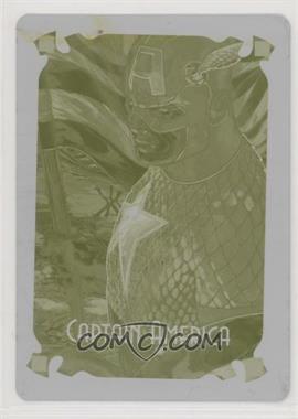 2018 Upper Deck Marvel Masterpieces - [Base] - Canvas Gallery Variant Printing Plate Yellow #97 - Canvas Gallery - Captain America /1