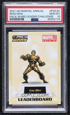 2019-20 Upper Deck Marvel Annual - Pack Wars Leaderboard Achievements #PWLB-1 - Gold - Iron Man /10 [PSA 10 GEM MT]
