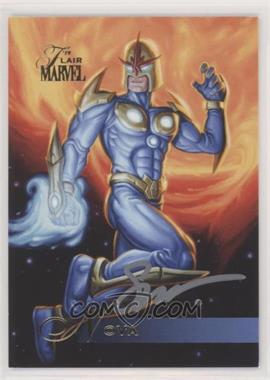 2019 Flair Marvel - Base Autographs #56 - Nova by Mike Sass /30