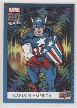 2019 Upper Deck Marvel 80th Anniversary - [Base] - Color Spike #3 - Captain America