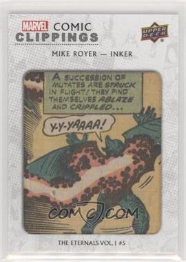 2019 Upper Deck Marvel 80th Anniversary - Comic Clippings #CC-MR - Mike Royer The Eternals Vol.1 #5 /93