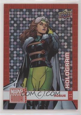 2020-21 Upper Deck Marvel Annual - [Base] - Foil Hologram #11 - Rogue /49