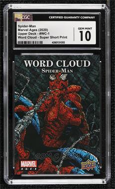 2020 Upper Deck Marvel Ages - Word Cloud #WC-1 - SSP - Spider-Man [CGC 10 Gem Mint]