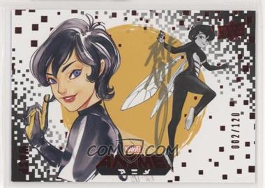 2020 Upper Deck Marvel Anime - [Base] - Red Foil Peach Momoko Artist Autograph #32 - Wasp /120