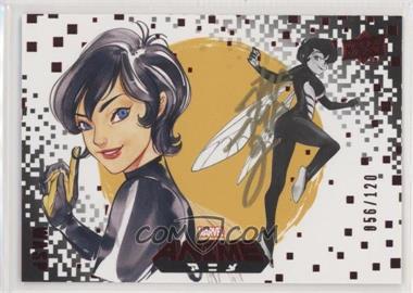 2020 Upper Deck Marvel Anime - [Base] - Red Foil Peach Momoko Artist Autograph #32 - Wasp /120