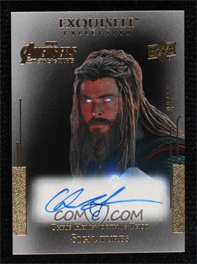 2020 Upper Deck Marvel Avengers Endgame & Captain Marvel - Exquisite Collection Black Autograph Achievements #EBA-CH - Achievement Tier 2 - Chris Hemsworth /10