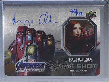 2020 Upper Deck Marvel Avengers Endgame & Captain Marvel - One Shot Autographs #OS-EO - Elizabeth Olsen /49