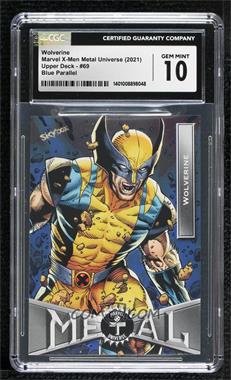 2020 Upper Deck Marvel X-Men Metal Universe - [Base] - Blue #69 - Wolverine [CGC 10 Gem Mint]