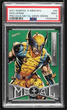 2020 Upper Deck Marvel X-Men Metal Universe - [Base] - Precious Metal Gems Green #69 - Wolverine /10 [PSA 9 MINT]