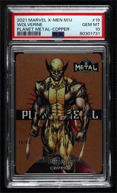 2020 Upper Deck Marvel X-Men Metal Universe - Planet Metal - Copper #19 PM - Wolverine /85 [PSA 10 GEM MT]