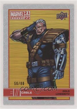 2021-22 Upper Deck Marvel Annual - [Base] - Gold Linearity #11 - Cable /88