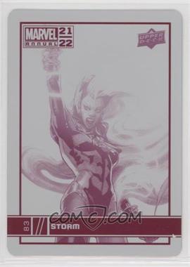2021-22 Upper Deck Marvel Annual - [Base] - Printing Plate Magenta Silver Sparkle #83 - Storm /1