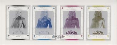 2021 Upper Deck Marvel Black Diamond - 2020 Exquisite Collection - Printing Plate Booklets #6 - Brie Larson as Captain Marvel /1