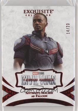 2021 Upper Deck Marvel Black Diamond - 2020 Exquisite Collection - Red #2 - Anthony Mackie as Falcon /23