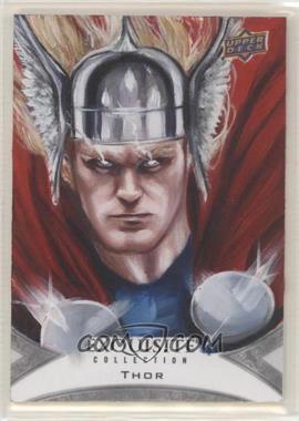 2021 Upper Deck Marvel Black Diamond - 2020 Exquisite Collection Sketch Cards #ESKT-7.15 - Thor, Fred Ian /1