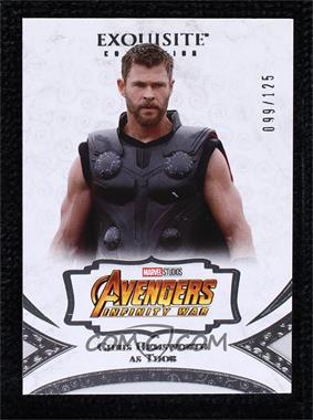 2021 Upper Deck Marvel Black Diamond - 2020 Exquisite Collection #10 - Chris Hemsworth as Thor /125